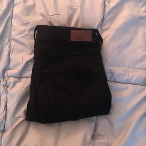 hollister black ripped jeans